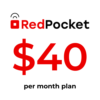 Red Pocket Mobile $40 per month plan