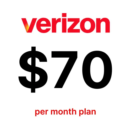 Verizon Wireless Unlimited Plus 5G Data $70 Prepaid Plan Unlimited Calling & International Texting Verizon Wireless Unlimited Plus 5G